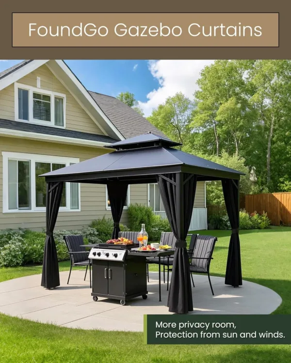 gazebo curtain replacement privacy 2