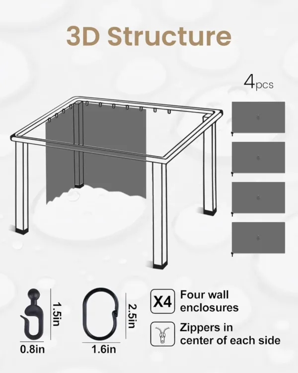 gazebo curtain replacement privacy 3