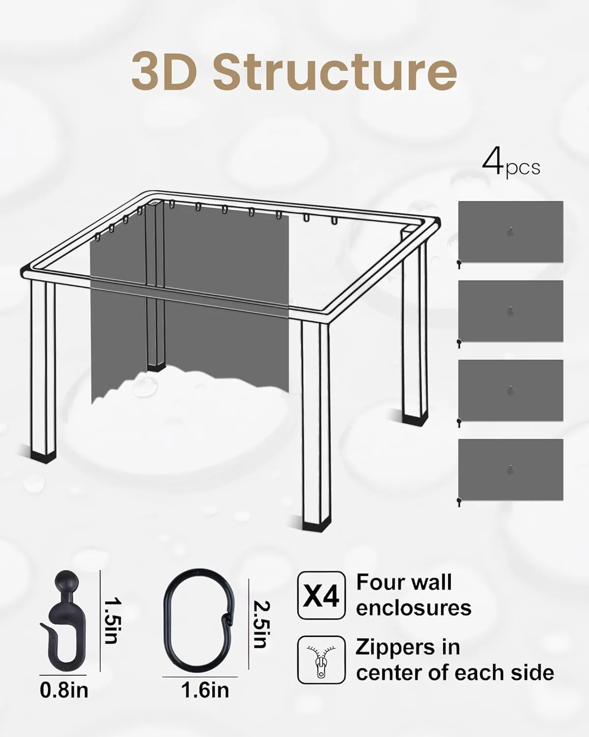 gazebo curtain replacement privacy 3