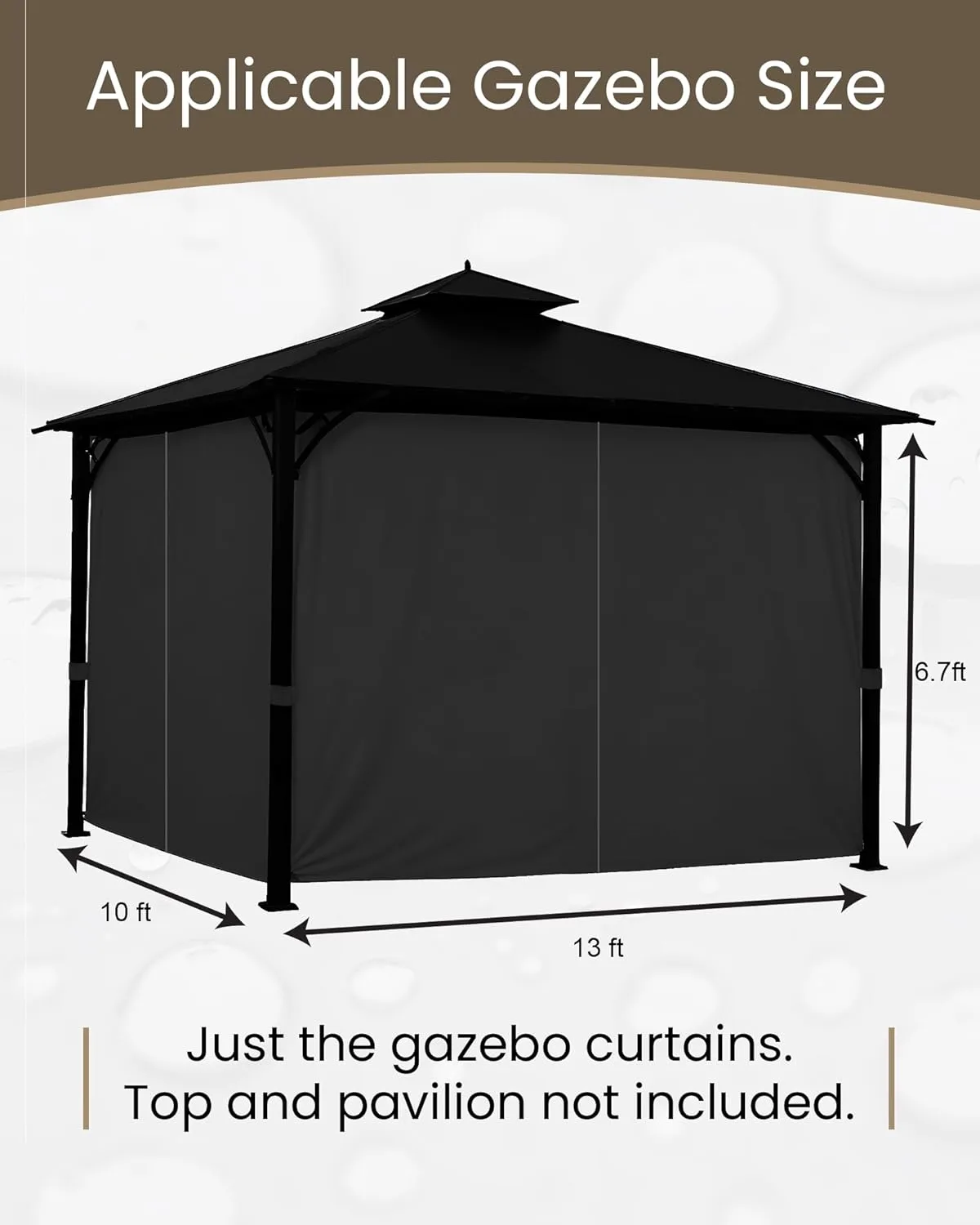gazebo curtain replacement privacy 4