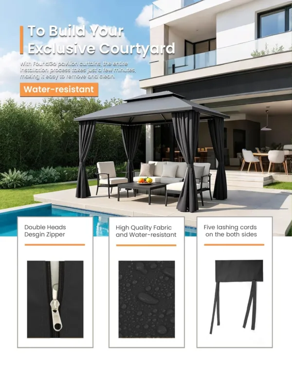 gazebo curtain replacement privacy 5