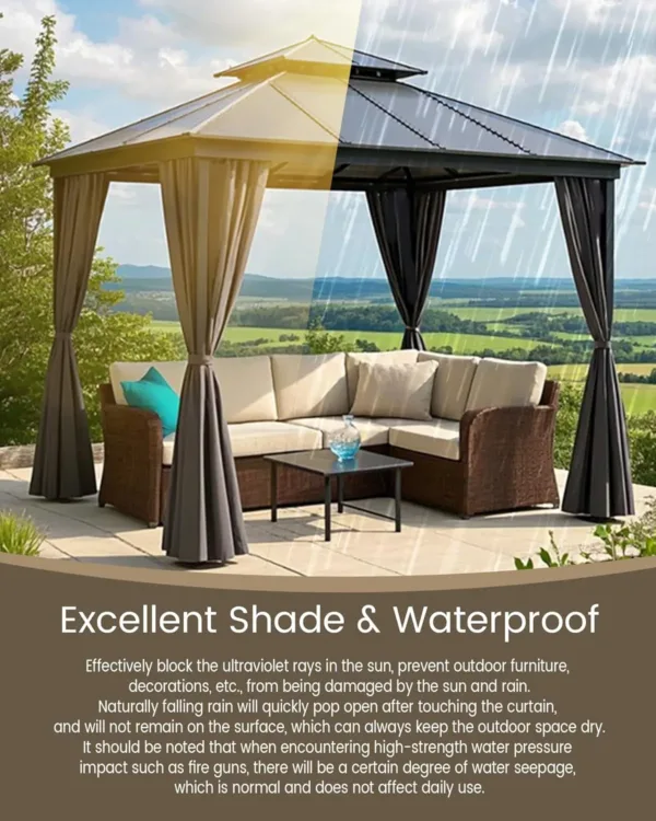 gazebo curtain replacement privacy 6