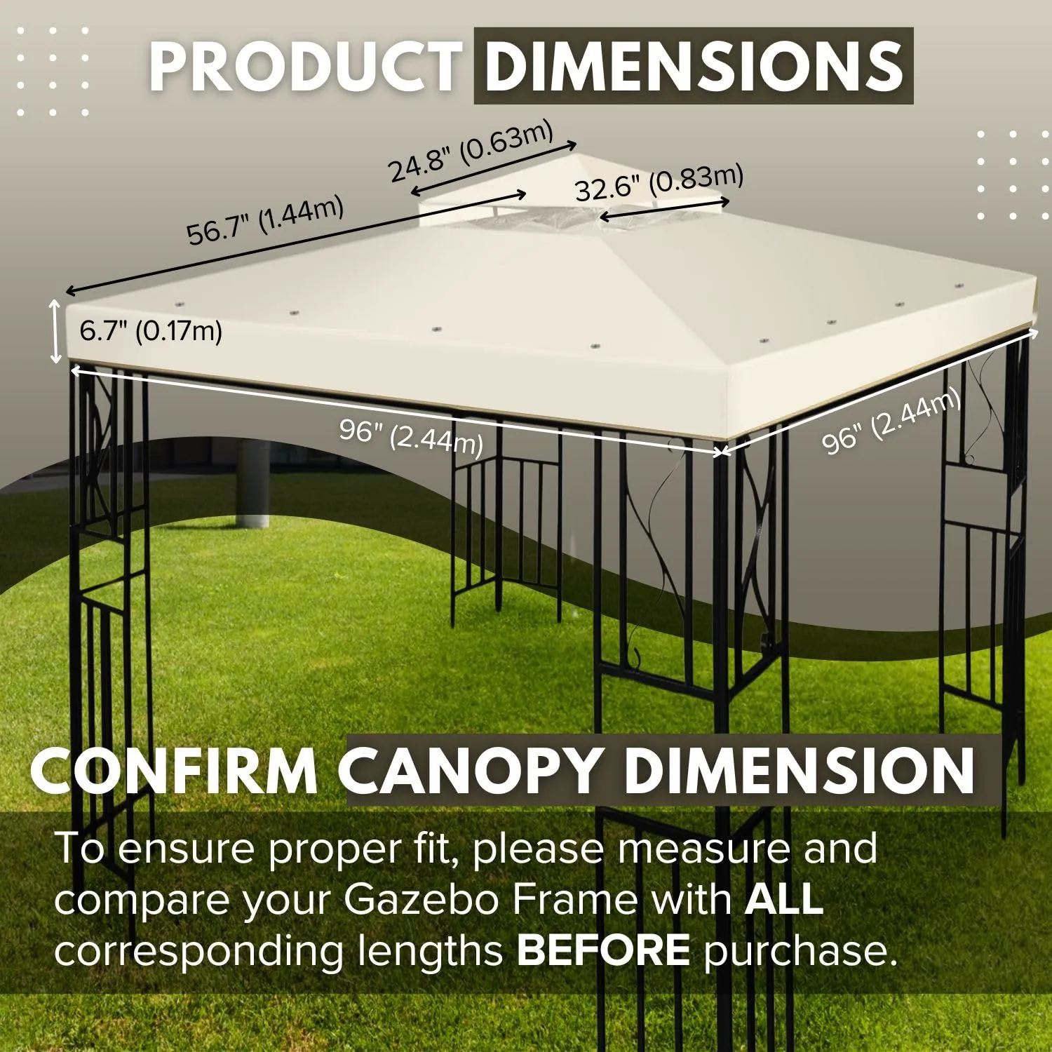 gazebo replacement canopy 6