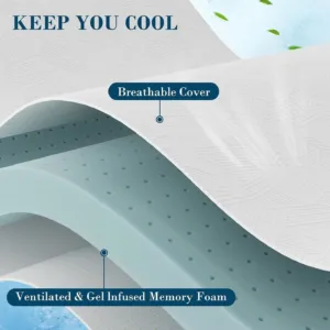 gel memory foam topper 3