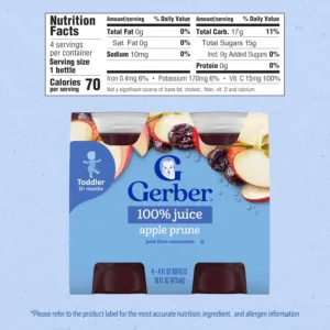 gerber apple prune juice 2