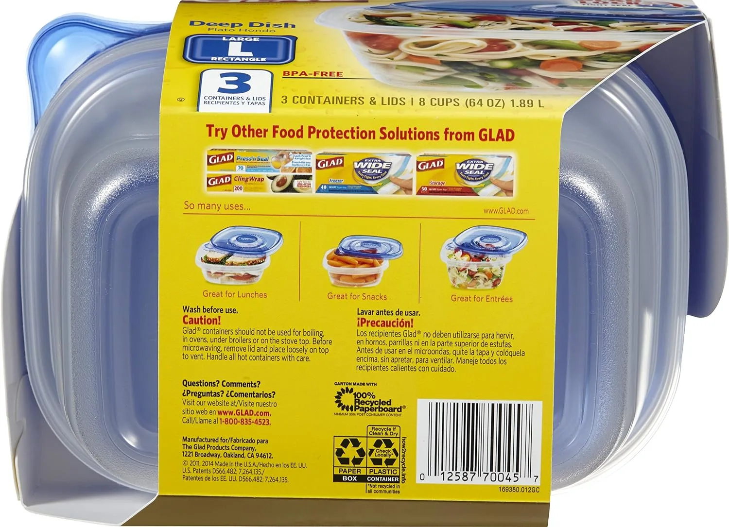 gladware deep dish 3