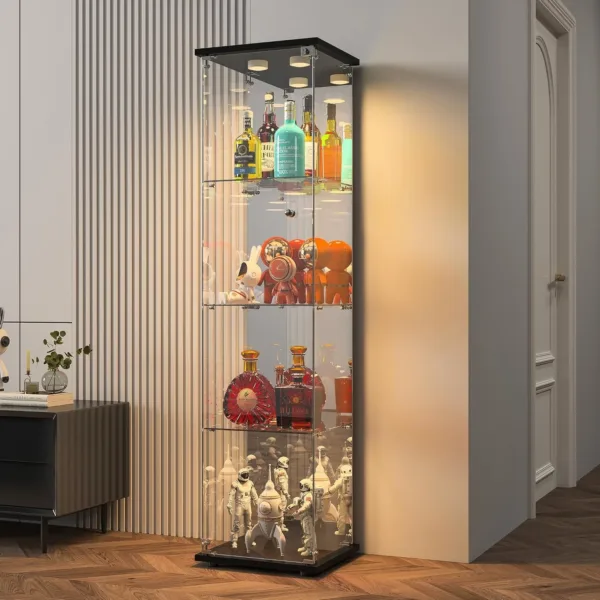 glass display cabinet led 1