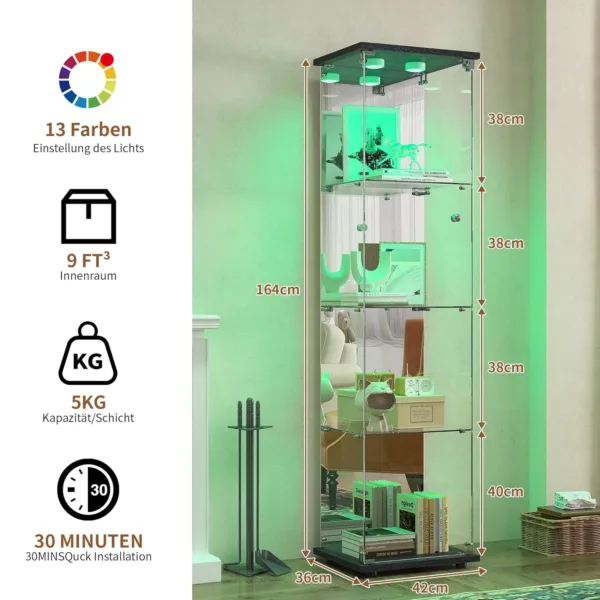 glass display cabinet led 2