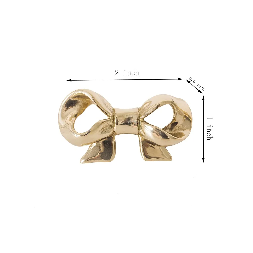 gold brass bow knobs 2