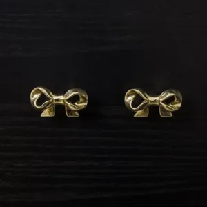 gold brass bow knobs 4