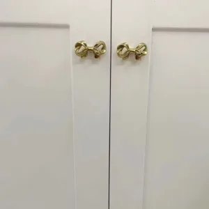 gold brass bow knobs 5