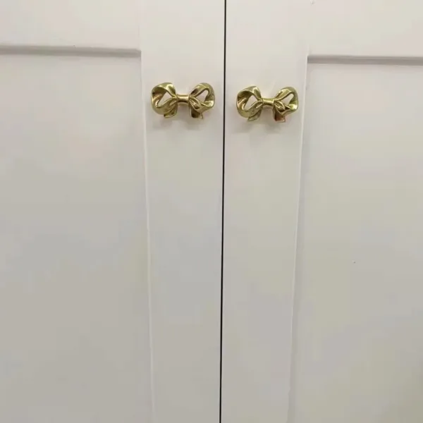 gold brass bow knobs 5