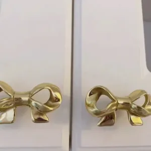gold brass bow knobs 7
