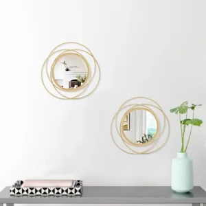 gold circle wall mirror 2