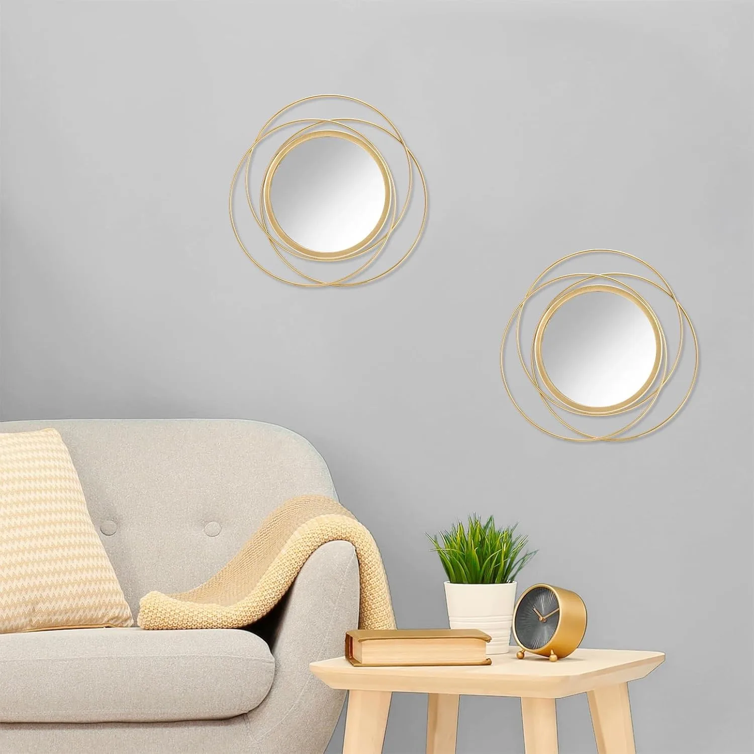gold circle wall mirror 3