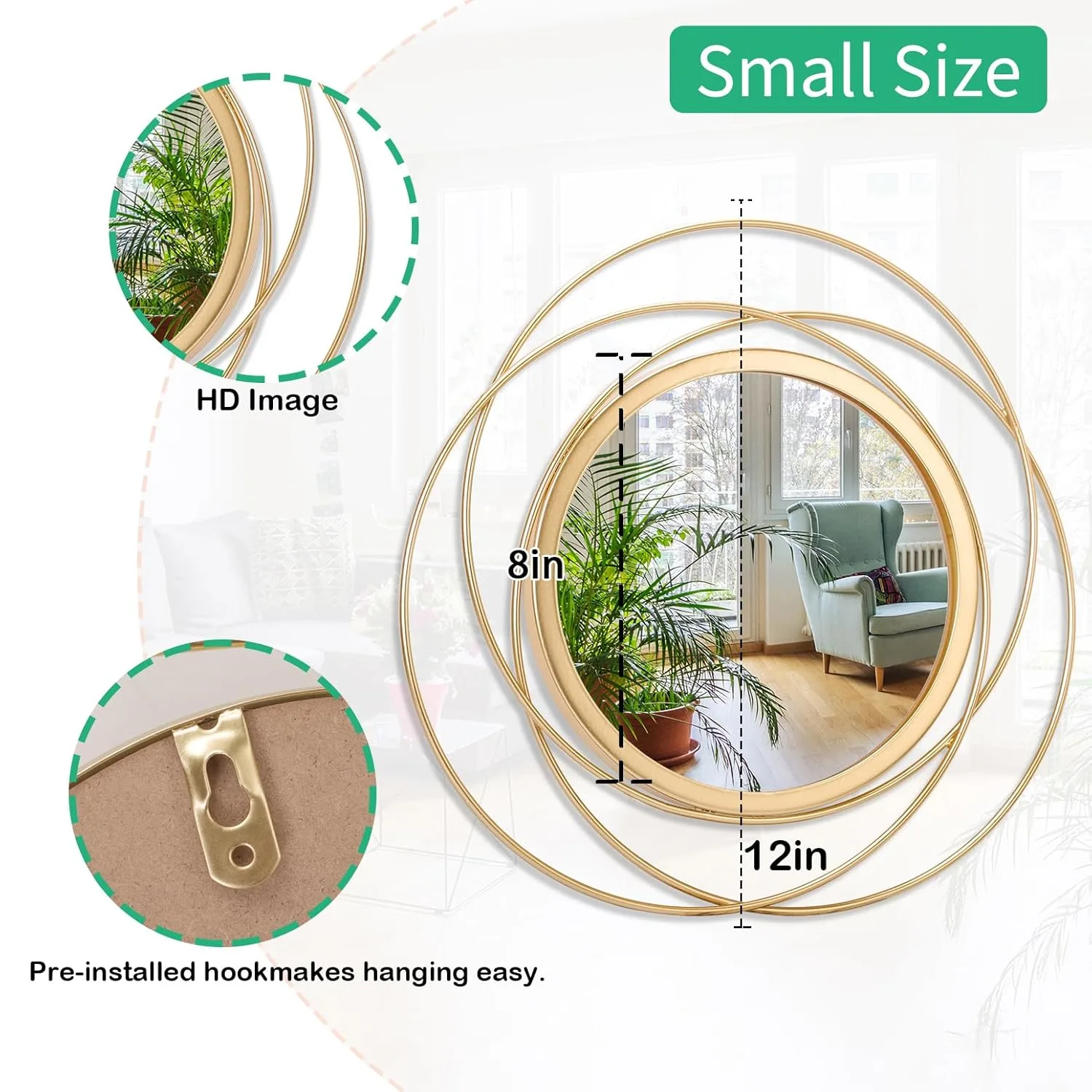 gold circle wall mirror 7