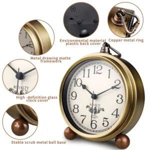 gold desk alarm clock 3