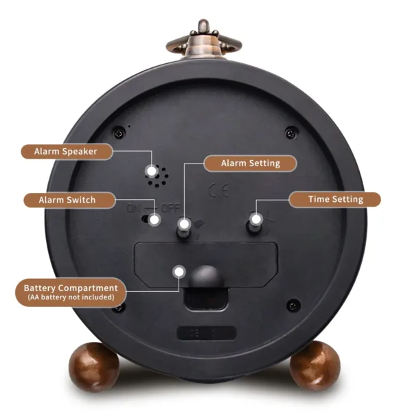 gold desk alarm clock 4