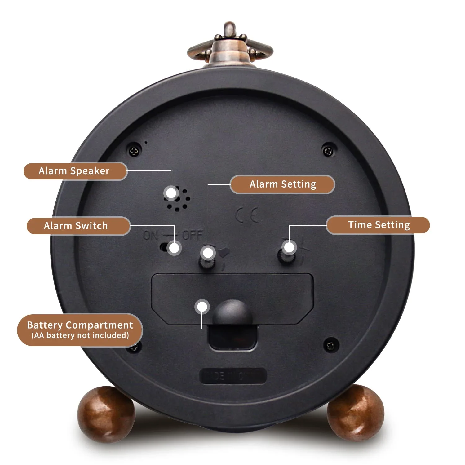 gold desk alarm clock 4