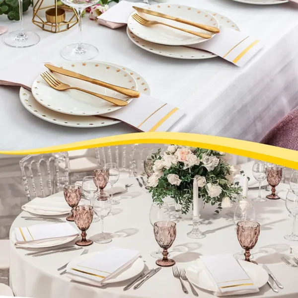 gold napkins disposable 4