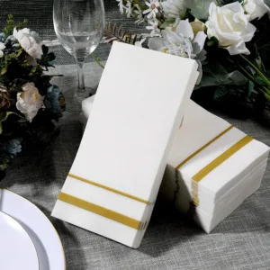 gold napkins disposable 6