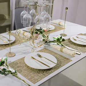 gold placemats set 2