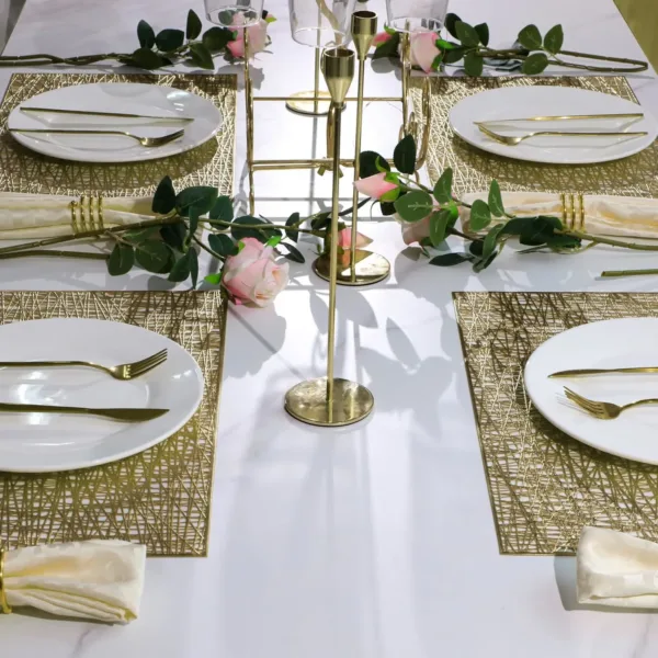gold placemats set 3