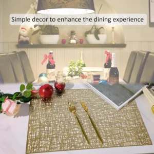 gold placemats set 4