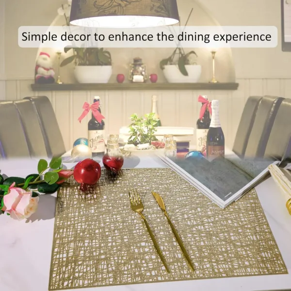 gold placemats set 4