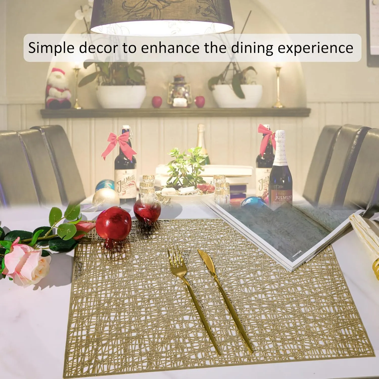 gold placemats set 4