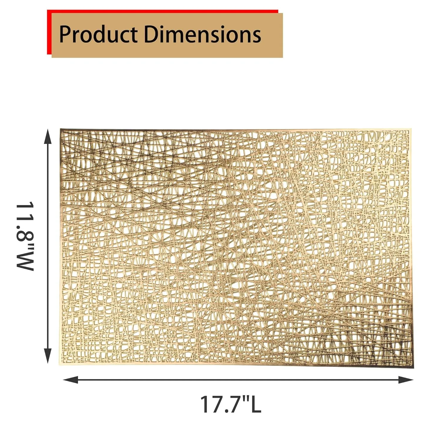 gold placemats set 6