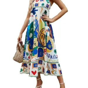 graffiti maxi dress 1