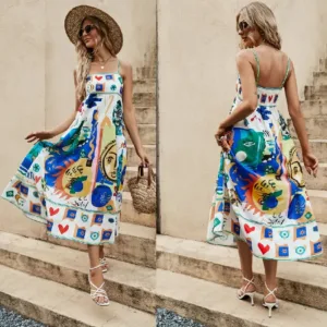graffiti maxi dress 2