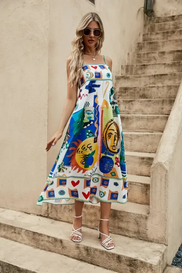 graffiti maxi dress 3