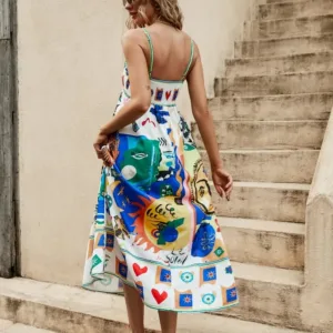 graffiti maxi dress 4