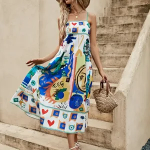 graffiti maxi dress 7