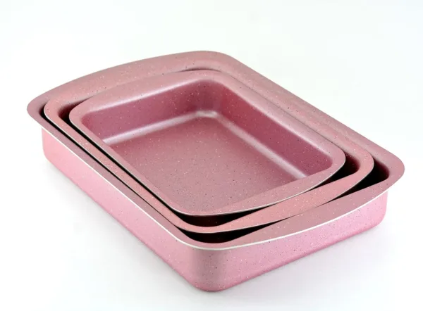 granite rect tray set 3