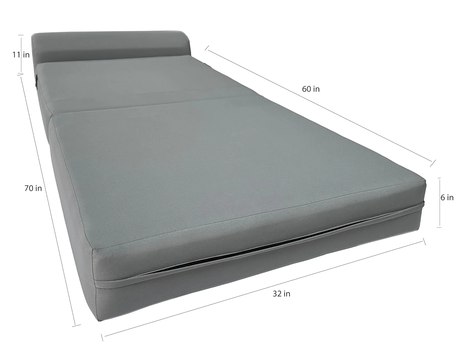 gray sleeper chair folding 2