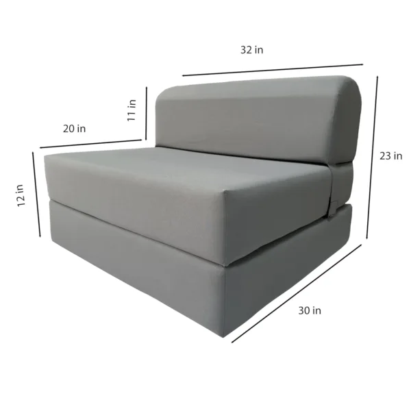 gray sleeper chair folding 3