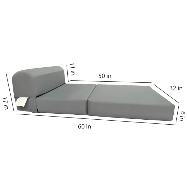 gray sleeper chair folding 4