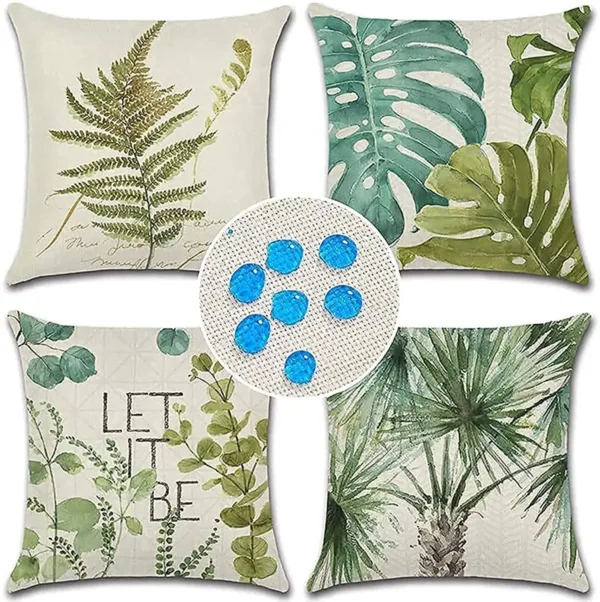 green leaf pillow covers 1