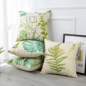 green leaf pillow covers 3