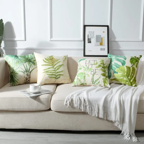 green leaf pillow covers 5