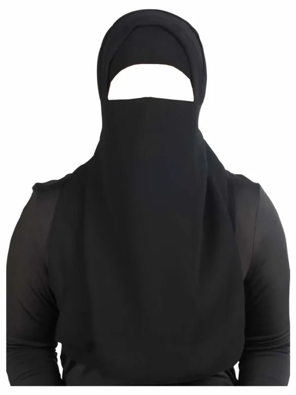 half niqab georgette veil 1