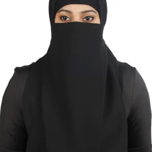 half niqab georgette veil 2