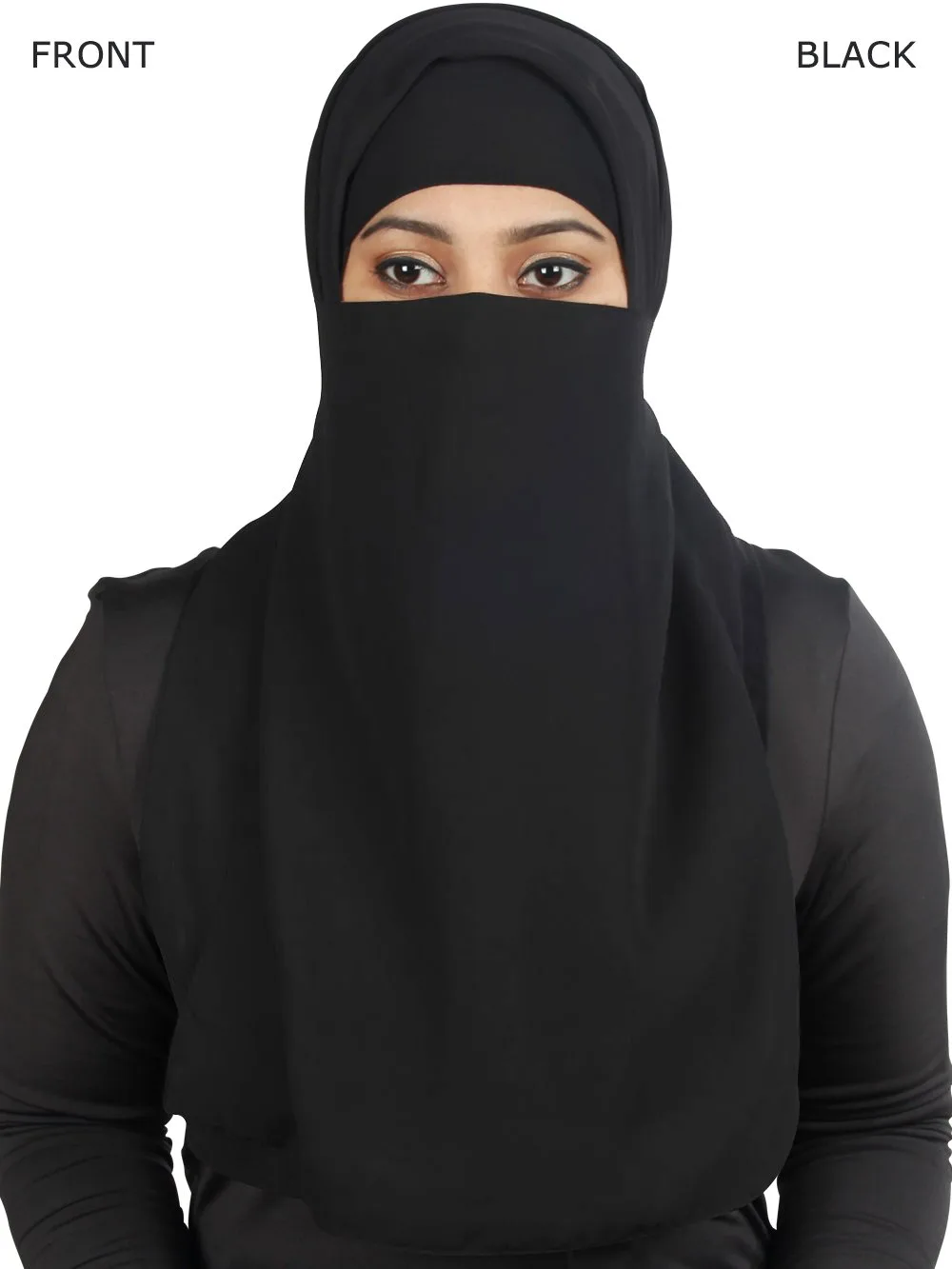 half niqab georgette veil 2