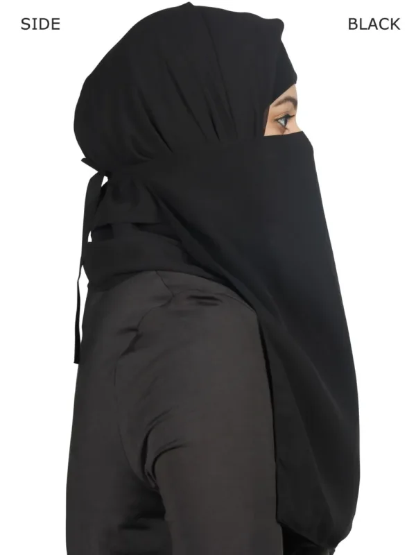 half niqab georgette veil 3