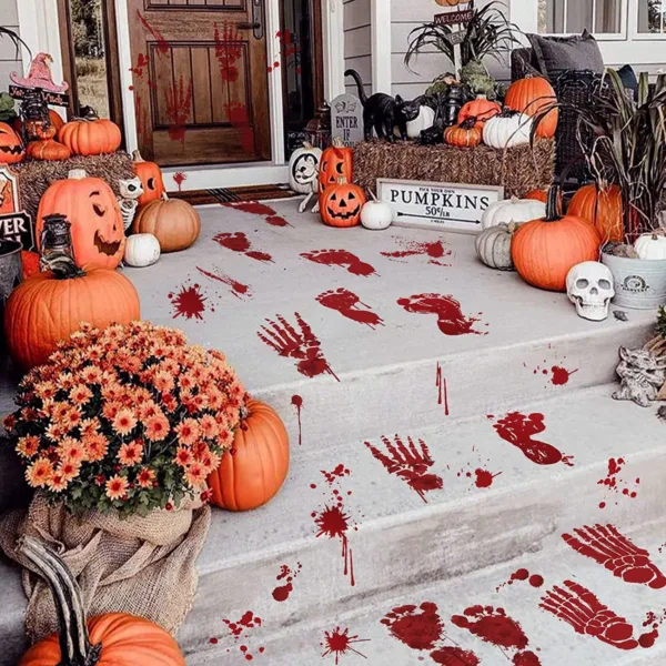 halloween decorations bloody handprint 1