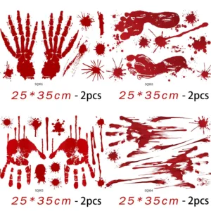 halloween decorations bloody handprint 2