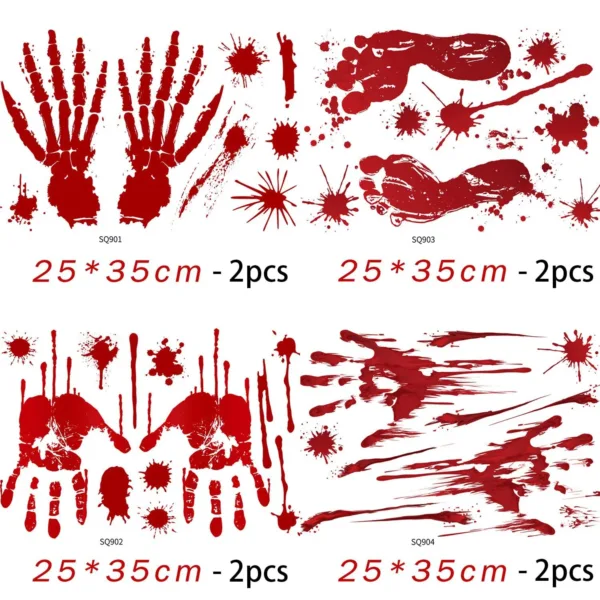 halloween decorations bloody handprint 2